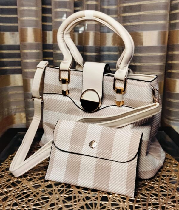 Handbag (White & Brown)